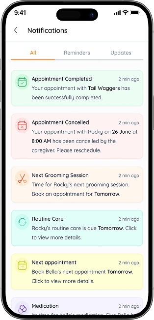 grooming, walking, and training services